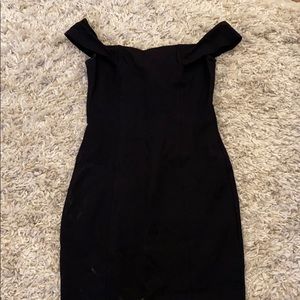 Off the Shoulder Black Dress